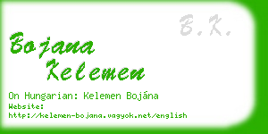 bojana kelemen business card